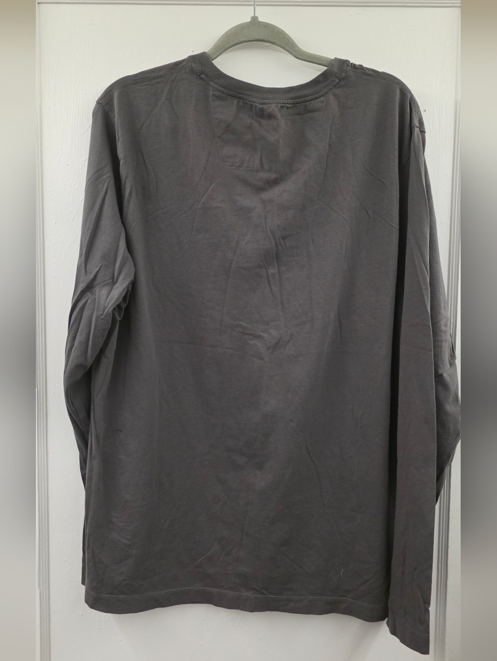 Tailor Vintage Men's Long Sleeve Henley Shirt - Gray - Picture 2 of 6